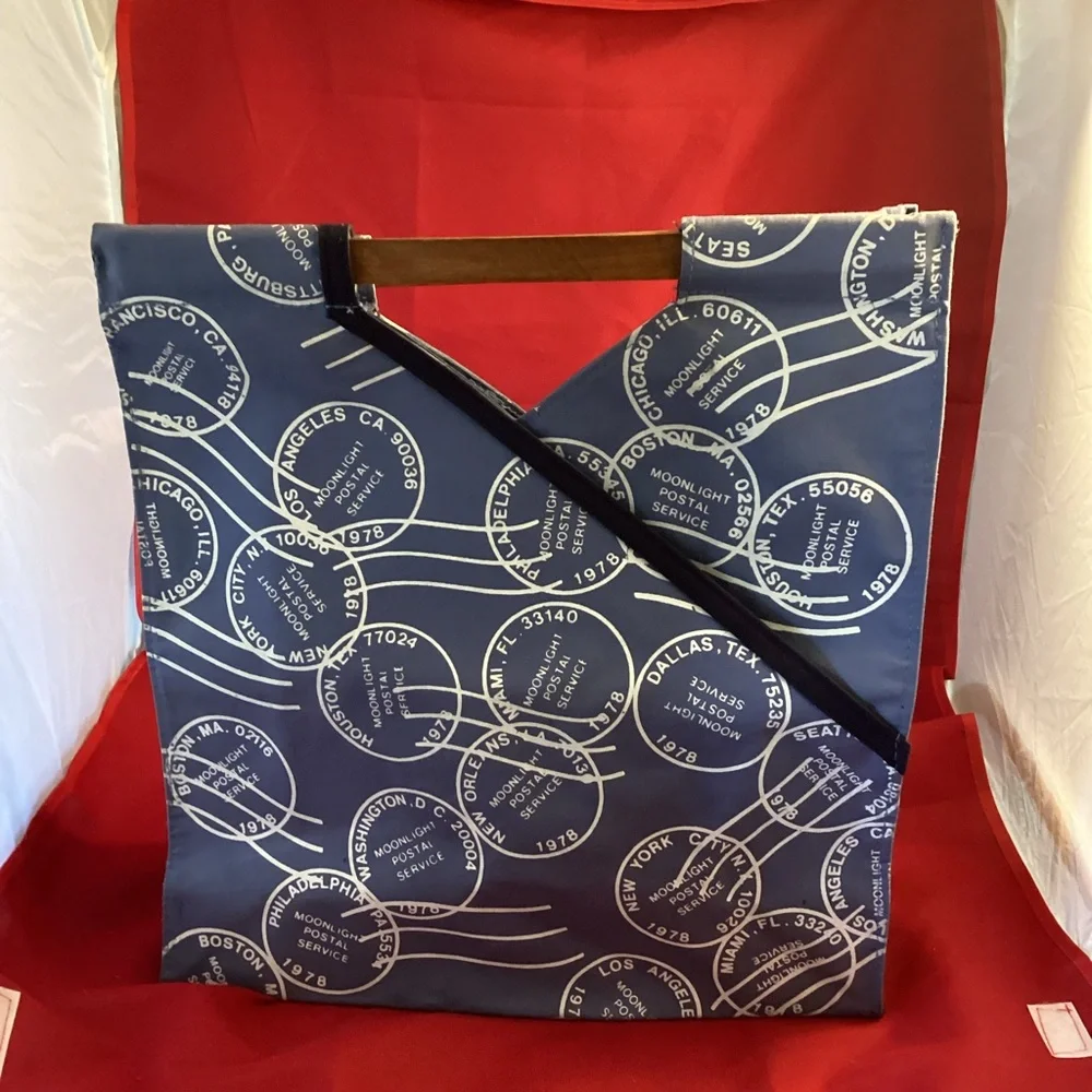 Holiday Fair 1978 tote bag with wood handles - Picture 4 of 11
